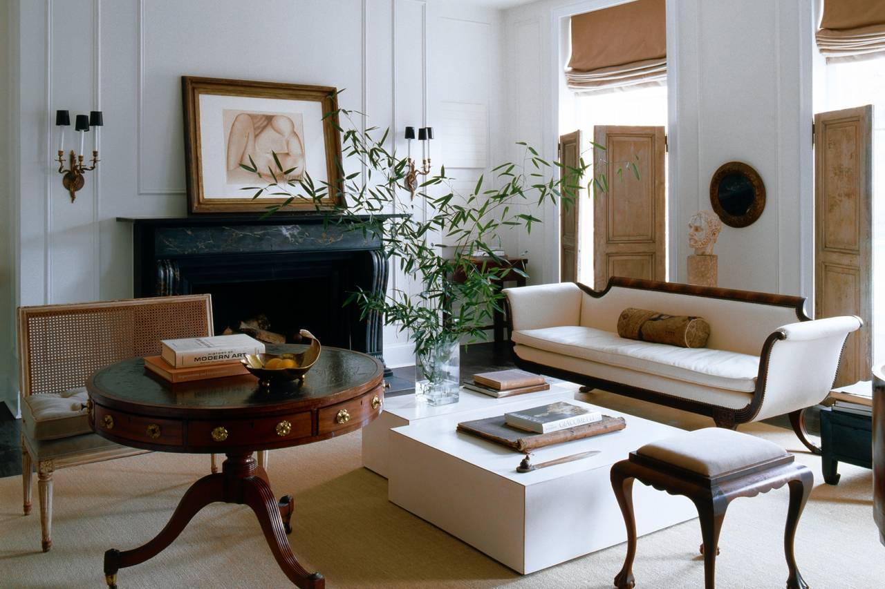 Elegant, organized living room